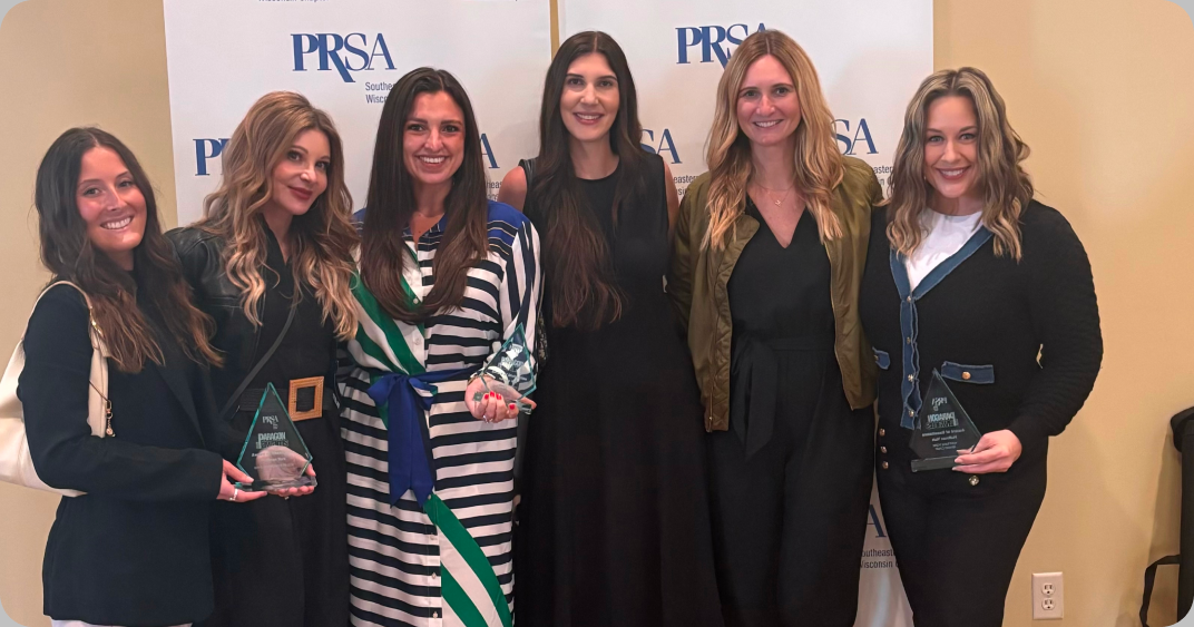 A group of Hoffman York employees with the three Paragon awards.